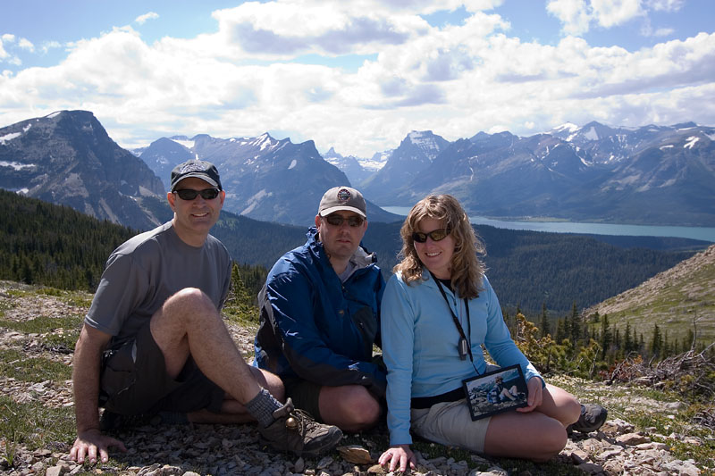 Lawrence, Heather and Marc on Divide Mountain - June 2006